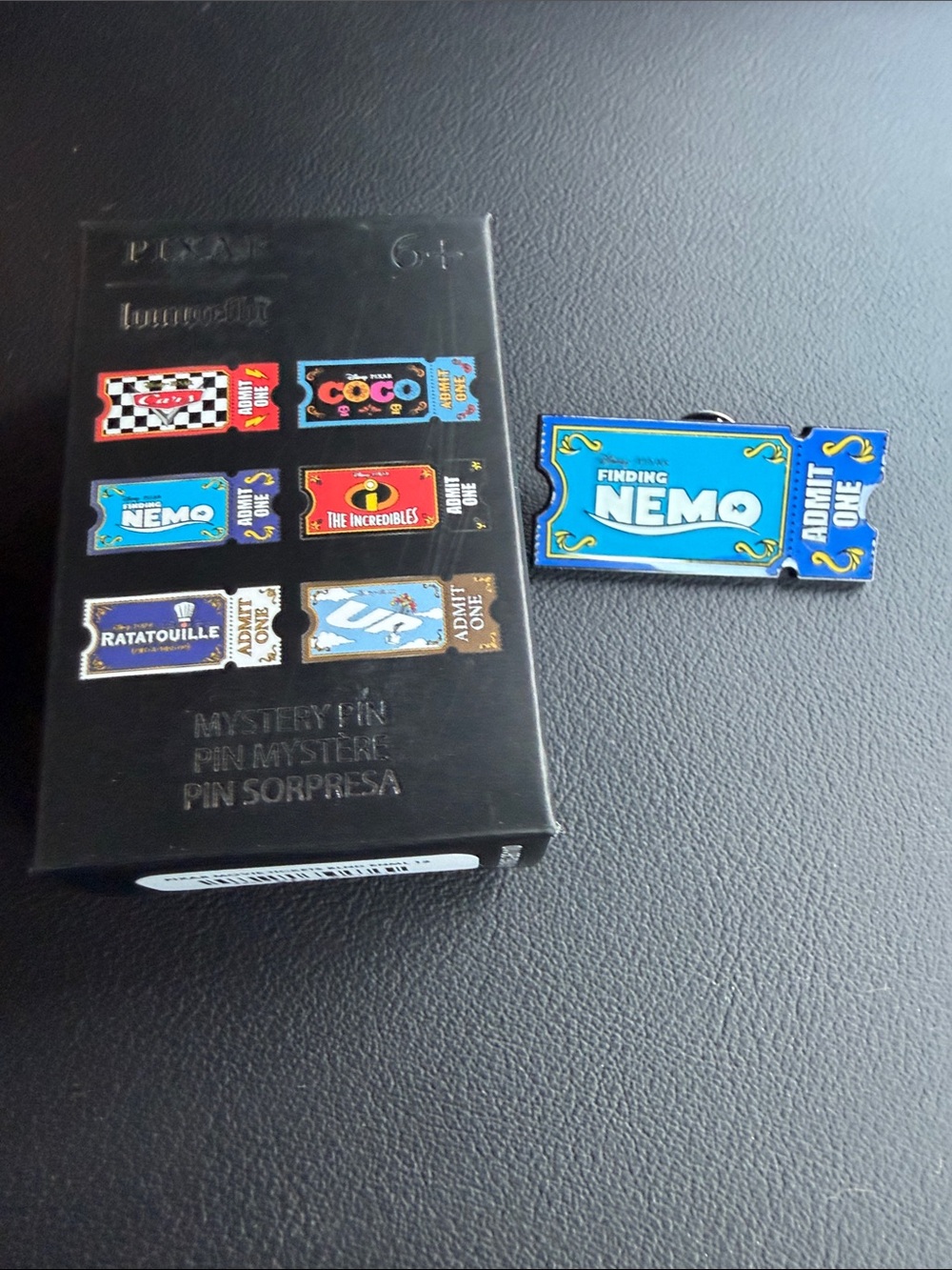 Loungefly Disney Finding Nemo Ticket Pin in Bright Blue and Gold